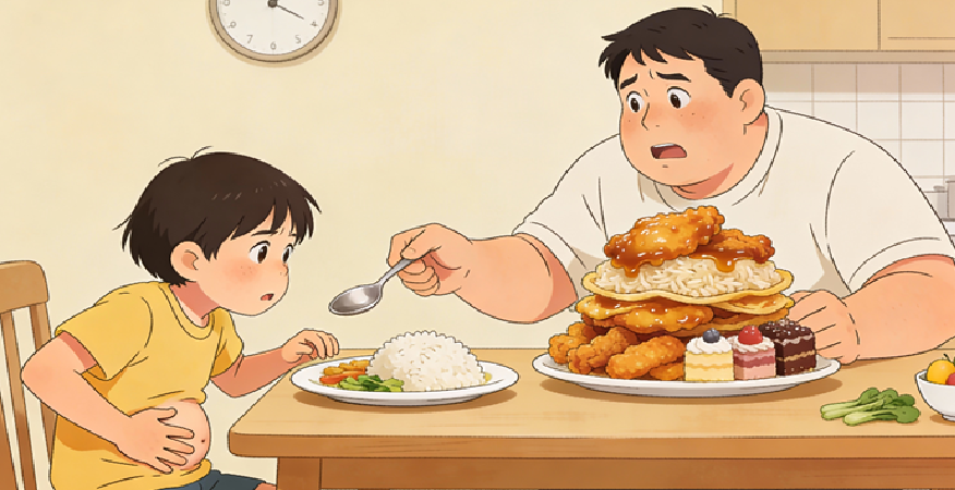 Parent walking with child in nature